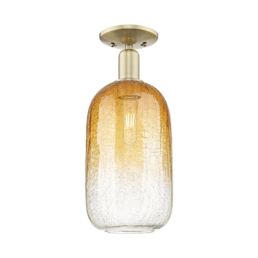 Innovations Brookhaven Cloche 1Lt 7" Semi-Flush, AB/Amber - 716-1C-AB-G482-7AM