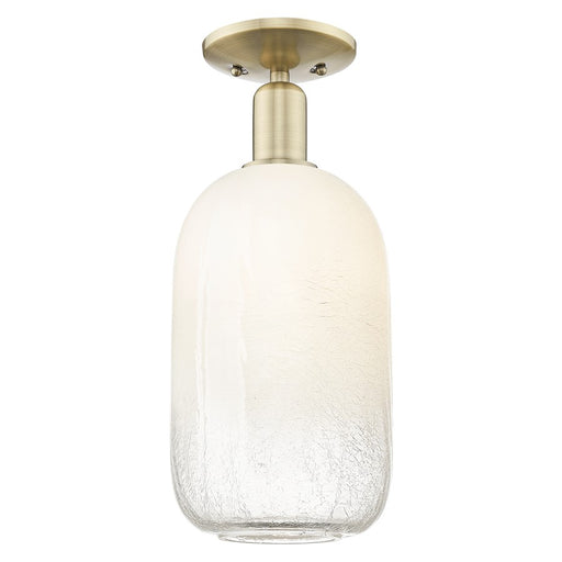 Innovations Brookhaven Cloche 1Lt 7" Semi-Flush, AB/Opal - 716-1C-AB-G482-7OP