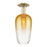 Innovations Brookhaven Flute 1Lt 7" Semi-Flush, AB/Amber - 716-1C-AB-G484-7AM