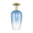 Innovations Brookhaven Flute 1Lt 7" Semi-Flush, AB/SB - 716-1C-AB-G484-7SB