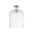 Innovations Bridal Veil 1Lt 12" Semi-Flush, AB/Clear - 716-1C-AB-G559-12CL