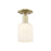 Innovations Bridal Veil 1Lt 5" Semi-Flush, AB/Gloss White - 716-1C-AB-G559-5GWH