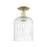 Innovations Bridal Veil 1Lt 8" Semi-Flush, AB/Seed - 716-1C-AB-G559-8SDY