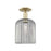 Innovations Bridal Veil 1Lt 8" Semi-Flush, AB/Smoke - 716-1C-AB-G559-8SM
