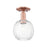 Innovations Preston 1Lt 7" Globe Semi-Flush, Copper/Clear - 716-1C-AC-G458-7CL