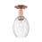 Innovations Preston 1Lt 6" Bulb Semi-Flush, Copper/Clear - 716-1C-AC-G459-6CL