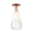 Innovations Brookhaven Almond 1Lt 6" Semi-Flush, CP/Opal - 716-1C-AC-G480-6OP