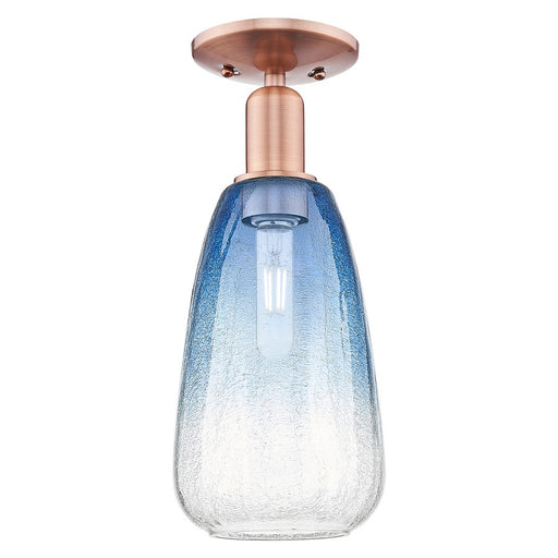 Innovations Brookhaven Almond 1Lt 6" Semi-Flush, Copper/SB - 716-1C-AC-G480-6SB
