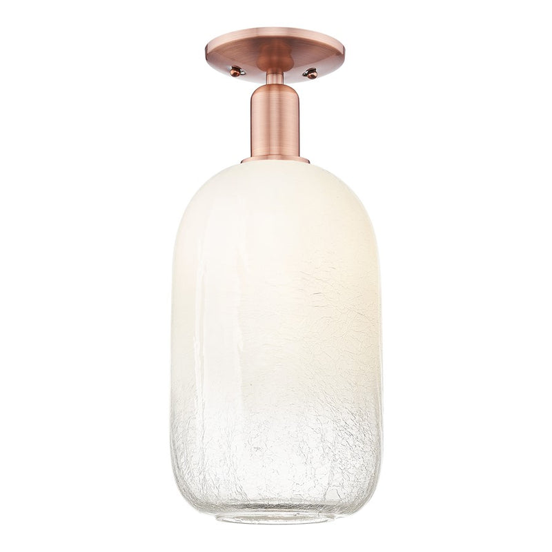 Innovations Brookhaven Cloche 1Lt 7" Semi-Flush, CP/Opal - 716-1C-AC-G482-7OP
