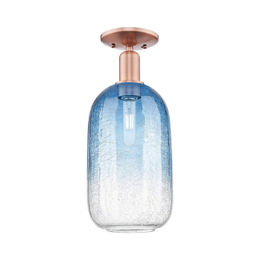 Innovations Brookhaven Cloche 1Lt 7" Semi-Flush, Copper/SB - 716-1C-AC-G482-7SB