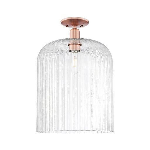 Innovations Bridal Veil 1Lt 12" Semi-Flush, Copper/Clear - 716-1C-AC-G559-12CL