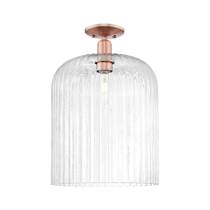 Innovations Bridal Veil 1Lt 12" Semi-Flush, Copper/Clear - 716-1C-AC-G559-12CL