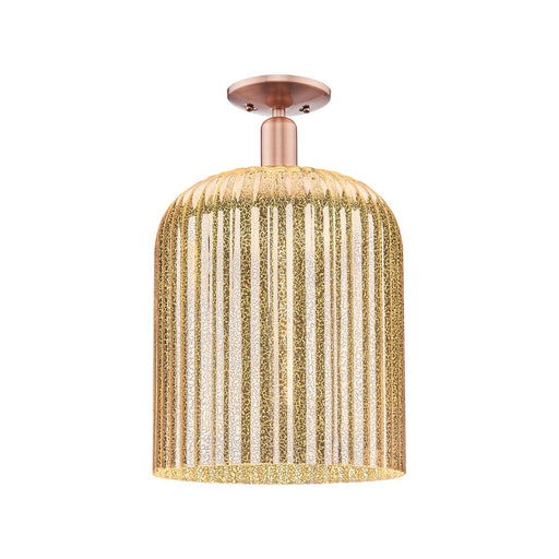Innovations Bridal Veil 1Lt 12" Semi-Flush, Copper/Mercury - 716-1C-AC-G559-12ME