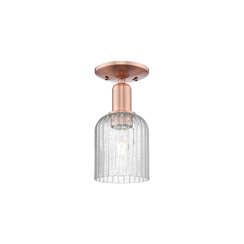 Innovations Bridal Veil 1Lt 5" Semi-Flush, Copper/Seed - 716-1C-AC-G559-5SDY
