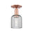 Innovations Bridal Veil 1Lt 5" Semi-Flush, Copper/Smoke - 716-1C-AC-G559-5SM