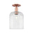 Innovations Bridal Veil 1Lt 8" Semi-Flush, Copper/Clear - 716-1C-AC-G559-8CL