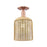 Innovations Bridal Veil 1Lt 8" Semi-Flush, Copper/Mercury - 716-1C-AC-G559-8ME