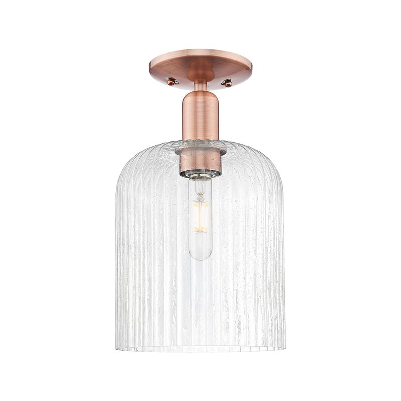 Innovations Bridal Veil 1Lt 8" Semi-Flush, Copper/Seed - 716-1C-AC-G559-8SDY