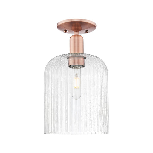 Innovations Bridal Veil 1Lt 8" Semi-Flush, Copper/Seed - 716-1C-AC-G559-8SDY