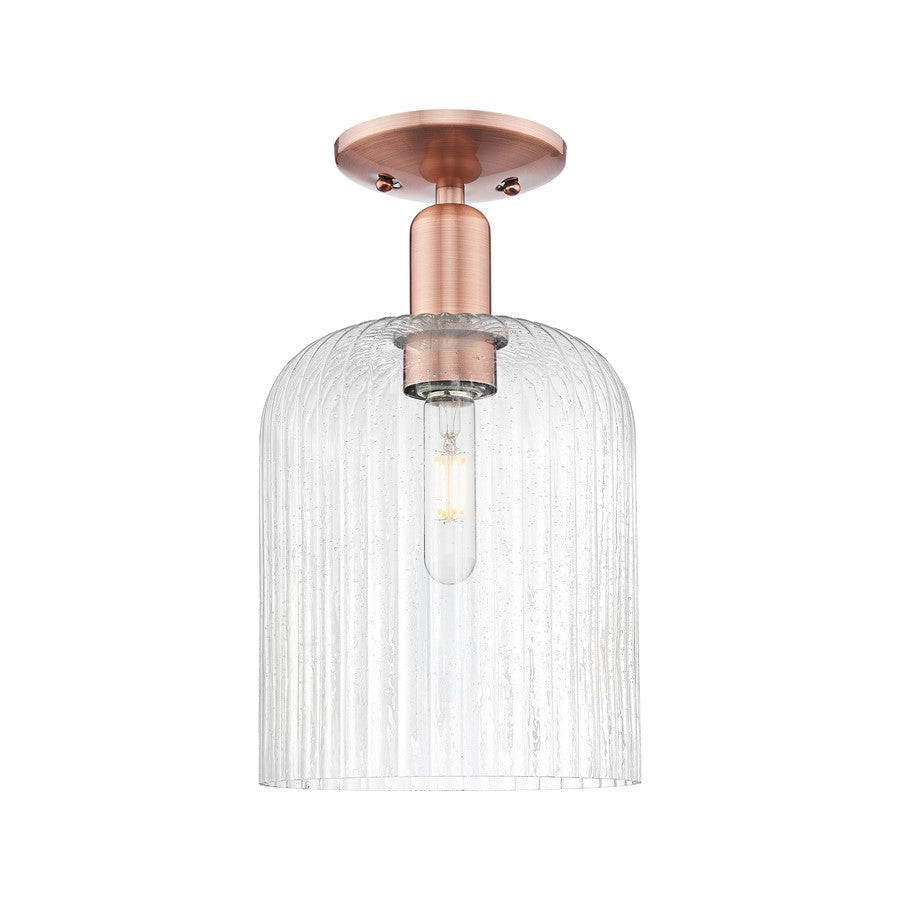 Innovations Bridal Veil 1Lt 8" Semi-Flush, Copper/Seed - 716-1C-AC-G559-8SDY
