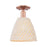 Innovations Natural Ballston Dome 1Lt 9" Semi-Flush, CP/NF - 716-1C-AC-NBD-9-NAT