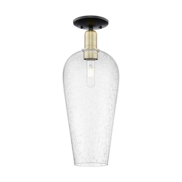 Innovations Chelsea 1Lt 8" Semi-Flush, Black Brass/Seedy - 716-1C-BAB-G456-8SDY