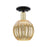 Innovations Preston 1Lt 7" Globe Semi-Flush, BKBS/Mercury - 716-1C-BAB-G458-7ME