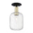 Innovations Preston 1Lt 7" Jar Semi-Flush, BKBS/Clear - 716-1C-BAB-G460-7CL