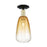 Innovations Brookhaven Almond 1Lt 6" Semi-Flush, BKBS/AM - 716-1C-BAB-G480-6AM