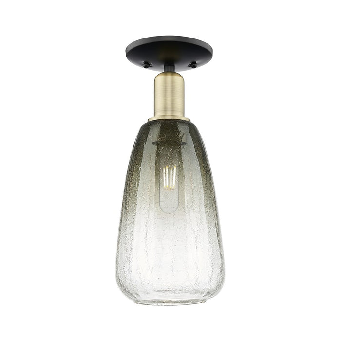 Innovations Brookhaven Almond 1Lt 6" Semi-Flush, BKS/SL - 716-1C-BAB-G480-6SL