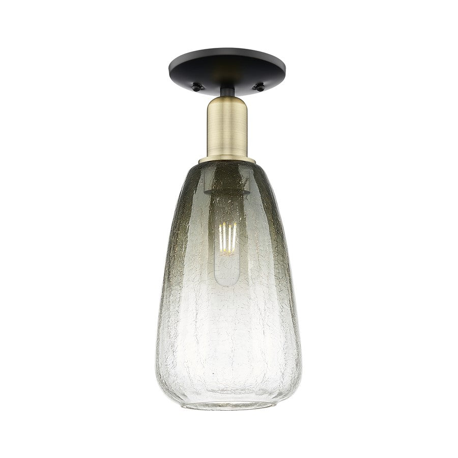 Innovations Brookhaven Almond 1Lt 6" Semi-Flush, BKS/SL - 716-1C-BAB-G480-6SL