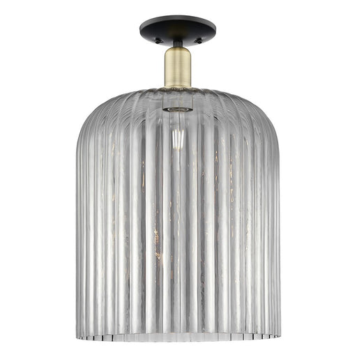 Innovations Bridal Veil 1Lt 12" Semi-Flush, BKBS/Smoke - 716-1C-BAB-G559-12SM