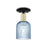 Innovations Bridal Veil 1Lt 5" Semi-Flush, BKBS/Blue - 716-1C-BAB-G559-5BL