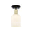 Innovations Bridal Veil 1Lt 5" Semi-Flush, BKS/GW - 716-1C-BAB-G559-5GWH