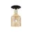 Innovations Bridal Veil 1Lt 5" Semi-Flush, BKBS/Mercury - 716-1C-BAB-G559-5ME