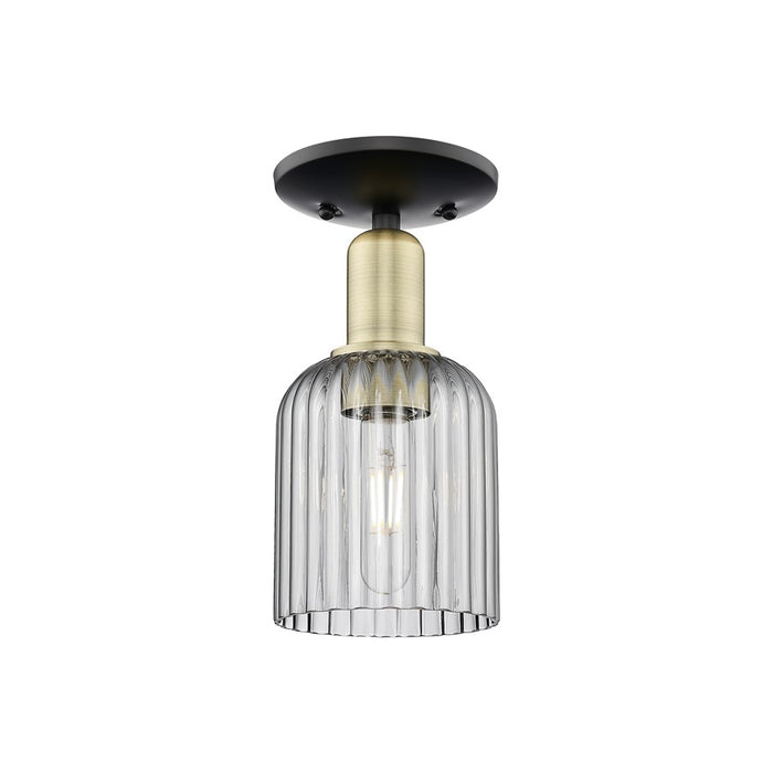 Innovations Bridal Veil 1Lt 5" Semi-Flush, BKBS/Smoke - 716-1C-BAB-G559-5SM