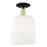 Innovations Bridal Veil 1Lt 8" Semi-Flush, BKS/GW - 716-1C-BAB-G559-8GWH