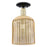 Innovations Bridal Veil 1Lt 8" Semi-Flush, BKBS/Mercury - 716-1C-BAB-G559-8ME