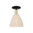 Innovations NB Dome 1Lt 8" Semi-Flush, BKS/NF - 716-1C-BAB-NBD-75-NAT