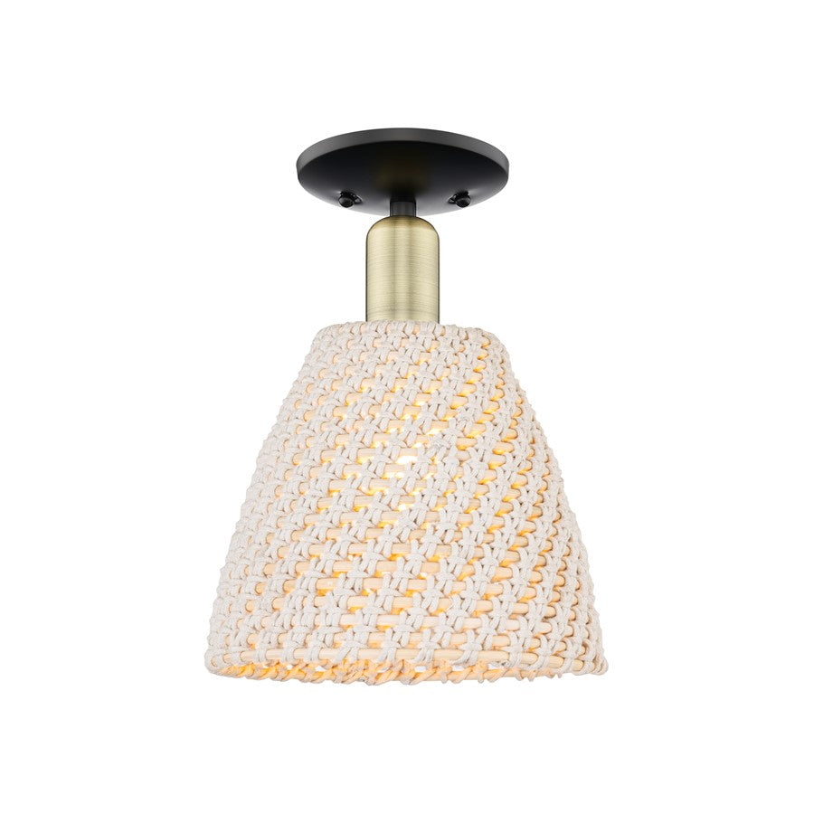 Innovations NB Dome 1Lt 9" Semi-Flush, BKS/NF - 716-1C-BAB-NBD-9-NAT