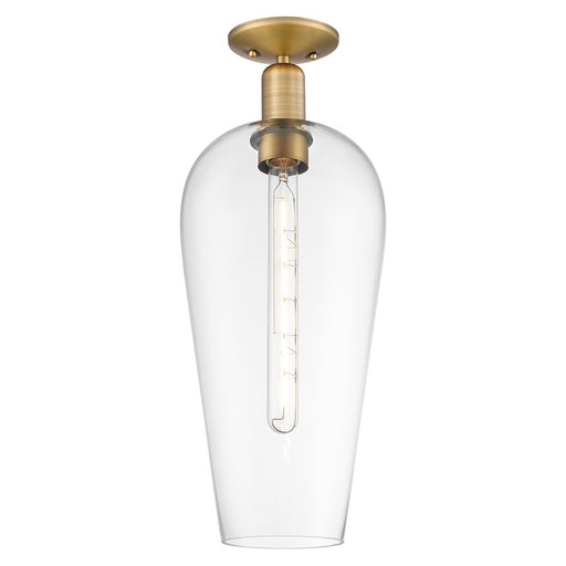 Innovations Chelsea 1Lt 8" Semi-Flush, Brushed Brass/Clear - 716-1C-BB-G456-8CL