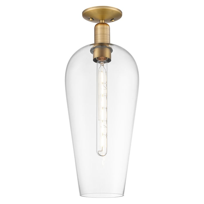 Innovations Chelsea 1Lt 8" Semi-Flush, Brushed Brass/Clear - 716-1C-BB-G456-8CL