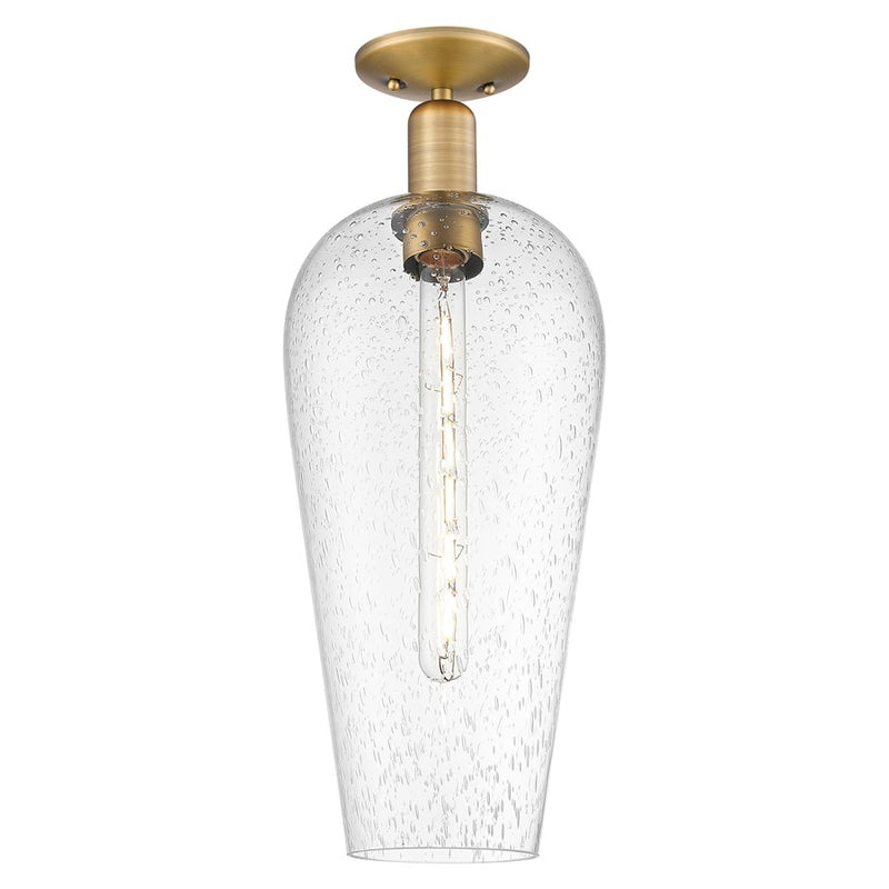 Innovations Chelsea 1Lt 8" Semi-Flush, Brushed Brass/Seedy - 716-1C-BB-G456-8SDY