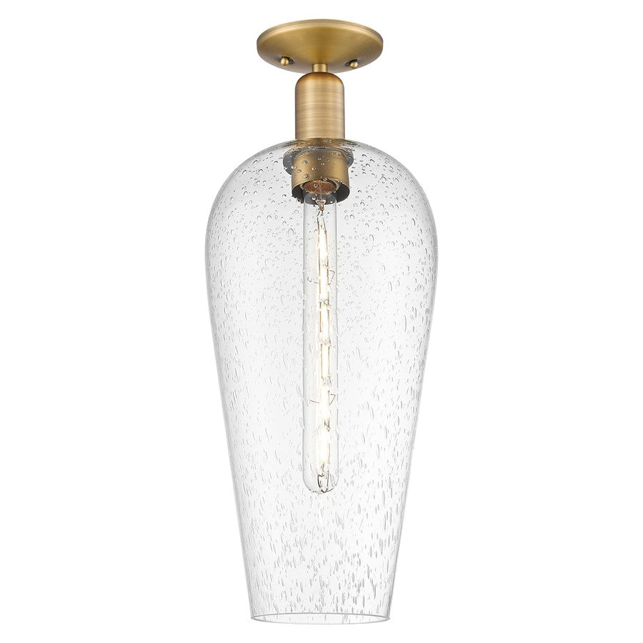 Innovations Chelsea 1Lt 8" Semi-Flush, Brushed Brass/Seedy - 716-1C-BB-G456-8SDY
