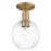 Innovations Preston 7" Globe Semi-Flush, BB/Clear - 716-1C-BB-G458-7CL
