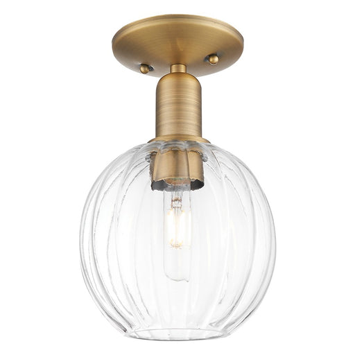Innovations Preston 7" Globe Semi-Flush, BB/Clear - 716-1C-BB-G458-7CL