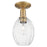 Innovations Preston 6" Bulb Semi-Flush, Brushed Brass/Clear - 716-1C-BB-G459-6CL