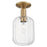 Innovations Preston 7" Jar Semi-Flush, Brushed Brass/Clear - 716-1C-BB-G460-7CL