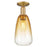 Innovations Brookhaven Almond 6" Semi-Flush, BB/Amber - 716-1C-BB-G480-6AM