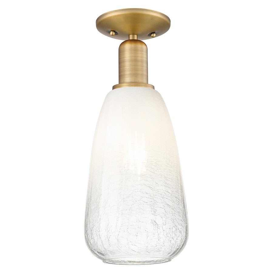 Innovations Brookhaven Almond 6" Semi-Flush, BB/Opal - 716-1C-BB-G480-6OP